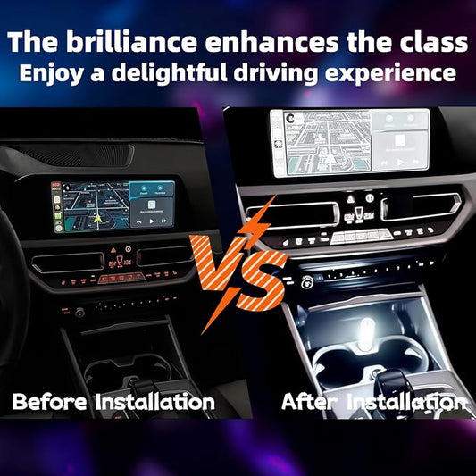 LED Car Interior Light, Touch Control USB Night Lamp, Retro Style Ambient Lighting for Auto, Bedroom, Desk (White Light)