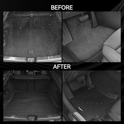 Floor Mats for Toyota Sequoia 2012-2022 (with 2nd Row Bench Seats), Trunk Mat and Backrest Mat All Weather TPE Protector for Toyota Sequoia Accessories (Not for 2nd Row Captain Seats)