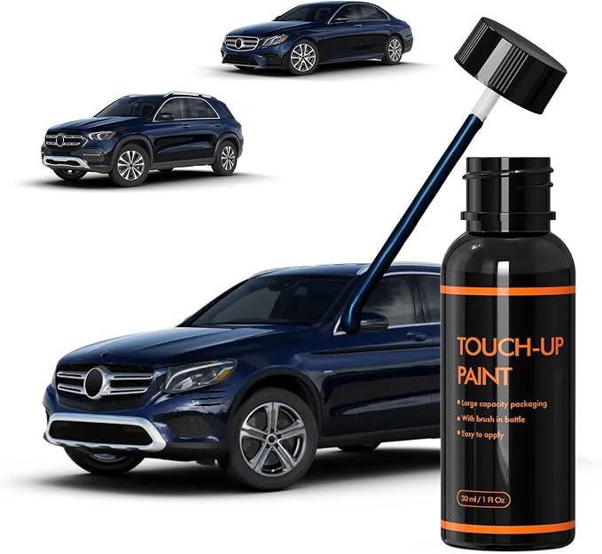 890 Lunar Blue Touch Up Paint for Mercedes Benz, DIY Car Paint Scratch Repair Kit, Automotive Paints, Quick & Easy Fix Scratch Repair for C/E/S/G/CLA/CLS/GLA/GLC/GLE/GLS/Maybach/Sprinter