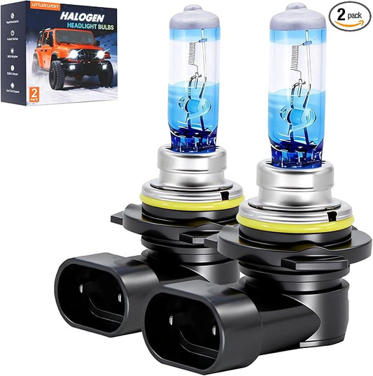 littlelucky 9006/HB4 Halogen Bulbs, 3800k Warm White Light, 300% Brighter, High Performance 12V/55w Halogen Light for High/Low Beam Replacement Bulb, 1200H Lifespan, Plug&Play 2 Pack