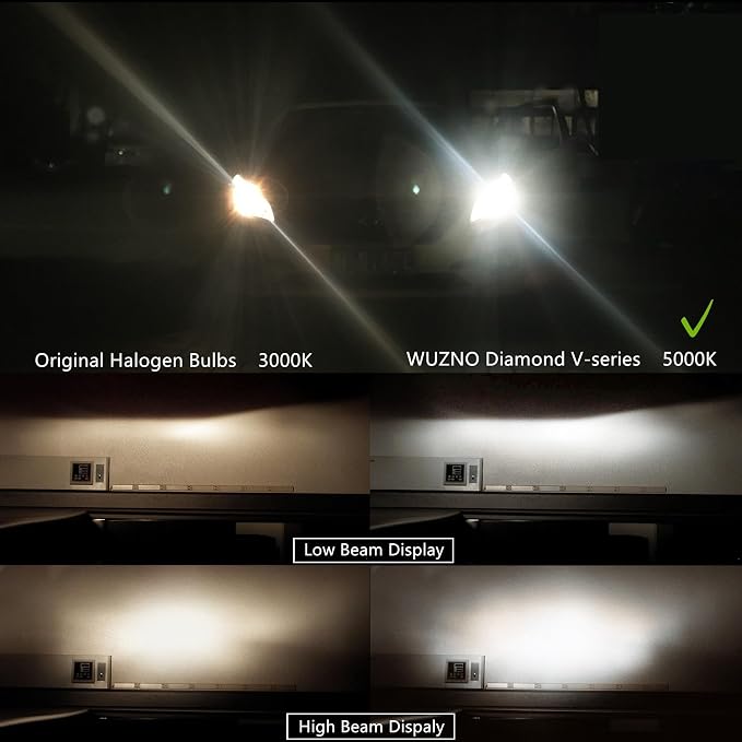 H9 Headlight BulbLight 12V 65W White 5000K High/Low Beam Car Light Bulb Automotive For Altima 2007-2018, Rogue 2015-2022, Malibu 2004-2012, Sentra 2013-2022 and others, Super Bright