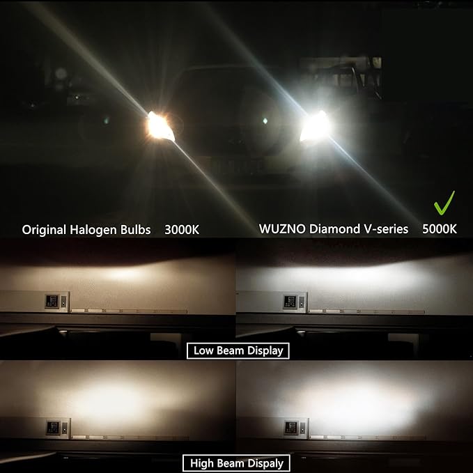 2 Pack 9005 Halogen Headlight Bulb 12V 60W HB3 White 5000k Auto Car Low High Beam Light Bulbs Headlamp Super Bright…