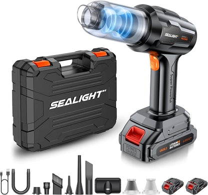 SEALIGHT Car Vacuum Portable Cordless, High Power Suction