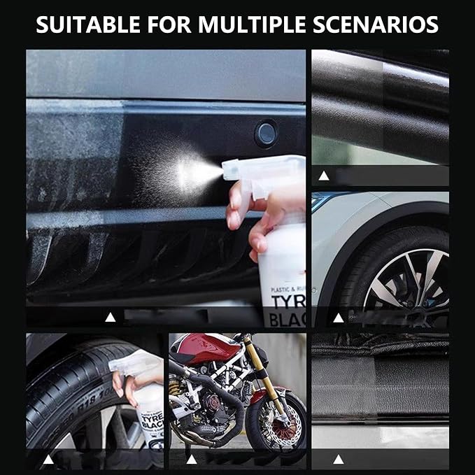 Tire Sprayer for Cars, Trucks, Motorcycles, 300ml Tire Coating Quick Gloss Restorer Wheel