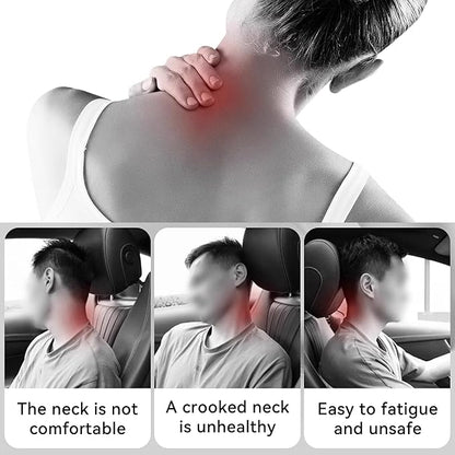 Car Headrest Pillow, Soft Comfortable Memory Foam Automotive Neck Pillow Cushion for Neck Pain Pressure Relief, Universal Fit (Gray)