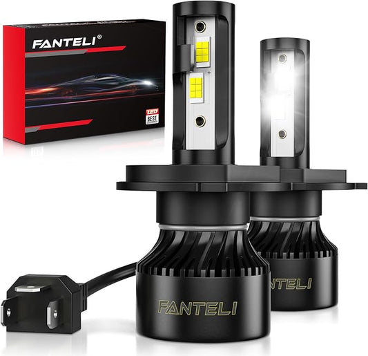 𝖧𝟦/𝟫𝟢𝟢𝟥/𝖧𝖡𝟤 Bulbs, 6500K Cool White 40000LM 900% Brightness, Backup 1:1 Size Plug and Play IP68 Waterproof Interior Off-Road Lights, Pack of 2