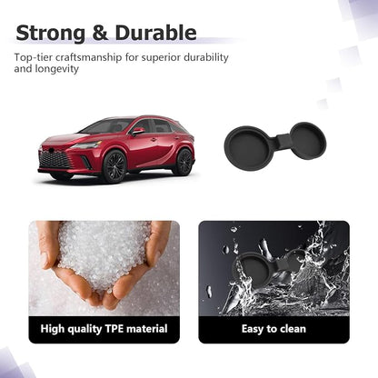 LUWU 2025 2026 RX350 Center Console Cup Holder Compatible with 2024 2025 2026 Lexus RX350/RX450/RX500 Accessories Premium Silicone Cup Holder Mat Spill-Proof, Easy Install & Clean, Black