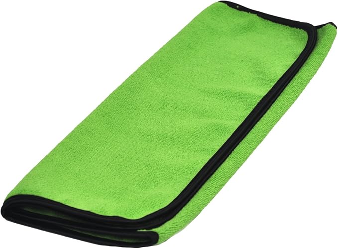 Detailer's Preference 390 GSM Premium Microfiber Towels, Ultra Soft, Lint-Free, Streak-Free, Highly Absorbent, Scratch-Free Cleaning & Drying Cloths for Auto, Home & Detailing, 16x24, 12-Pack, Green