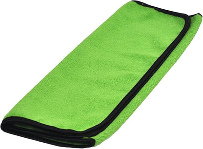 Detailer's Preference 390 GSM Premium Microfiber Towels, Ultra Soft, Lint-Free, Streak-Free, Highly Absorbent, Scratch-Free Cleaning & Drying Cloths for Auto, Home & Detailing, 16x24, 12-Pack, Green