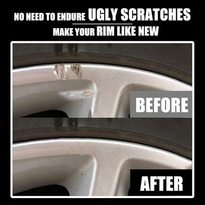 Gloss Black Rim Touch Up Paint - Wheel Repair Kit Curb Rash, Quick And Easy Wheel Scratch Repair, Rim Paint For Car Wheel Repair (Gloss Black)