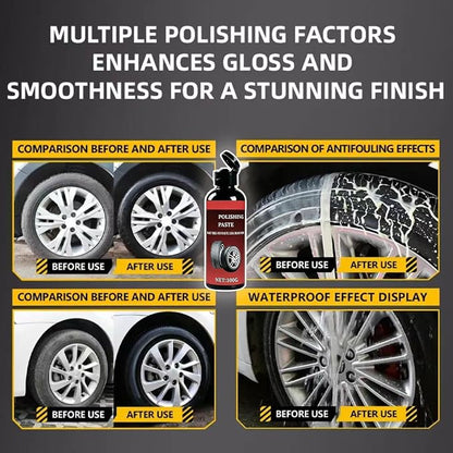 Genérico Tire Shine - High Gloss and High Strength - Tire Restorative Cream | for Vehicles, Trailers, Caravans, Sedans, Pickups, Tractors,