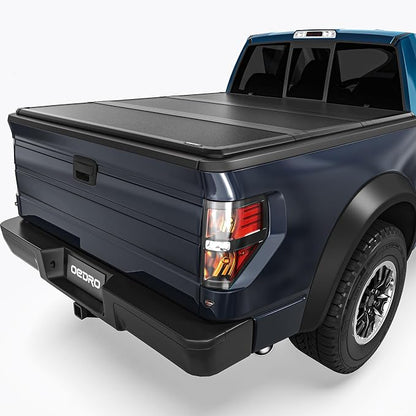 OEDRO FRP Hard Tri-fold Tonneau Cover Fits for Toyota Tundra 2022 2023 2024 2025 2026 (Excl. Trail) 5.5ft Bed with Deck Rail System, Weather-Resistant