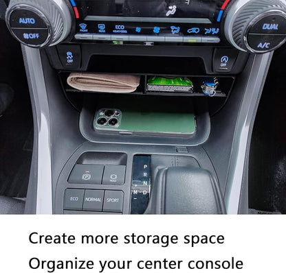EDBETOS 3PCS Center Console Organizer Tray Set Compatible with Toyota RAV4 2019-2024 2025 and 2021-2025 Prime Accessories Insert Armrest Storage Box, Dash Console Tray,Only Fit 8'' Multimedia Display