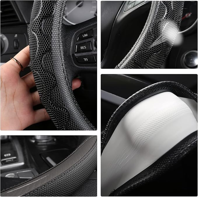GIANT PANDA Steering Wheel Cover for Toyota, Auto Car Steering Wheel Cover for Toyota Highlander Rav4 Corolla Camry,Standard Size - Gray