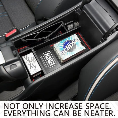 HGWEI Center Console Organizer Tray Compatible with Honda HRV 2023 2024 2025 2026 2027 Accessories, Armrest Storage Box for HRV EX/EX-L/LX/SE/Sport/Touring, Red Trim