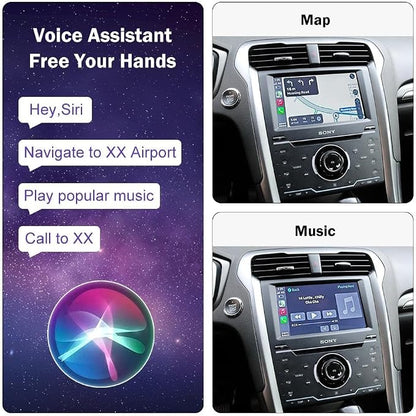 Wireless Carplay Android Auto for Ford 2013-2015 Year with Sync2 System, Wireless Carplay Retrofit Kit Decoder, Support Navigation, Siri, Camera