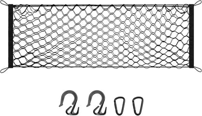 Canvcle Trunk Cargo Net for 2020-2026 Kia Telluride Accessories Envelope Style Mesh Trunk Net Organizer and Storage Stretchable Adjustable Elastic Nylon Rear Cargo Netting with Hooks