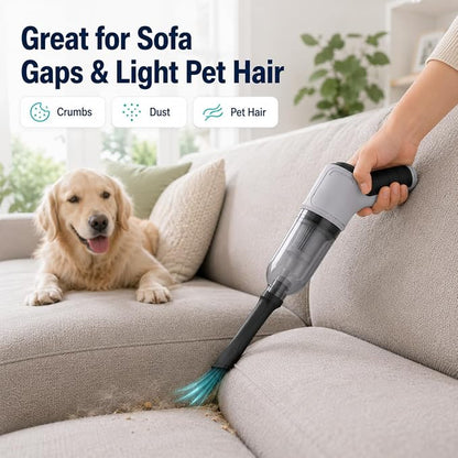 Cordless Handheld Vacuum Cleaner, Portable Rechargeable Mini Vacuum, Powerful Suction Hand Held Vacuum for Car Home Office Pet Hair Dust Cleaning