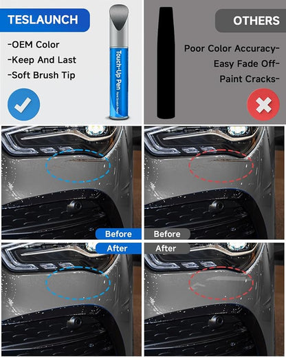 792/9792 Palladium Silver Metallic Touch Up Paint Compatible With Mercedes-Benz Exact Match Car Paint Pen Scratch Repair