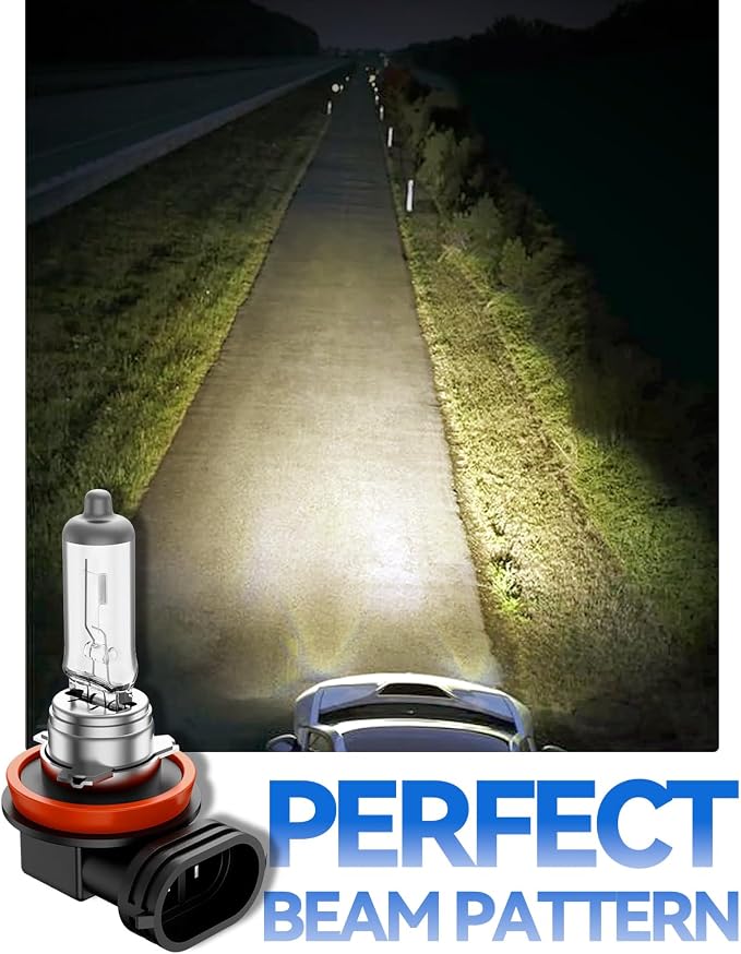 H11 Headlight Bulbs, 2Pcs 12V 55W H11 Halogen Bulbs Replacement for Car Truck Headlight Bulb, 3800K Amber Yellow