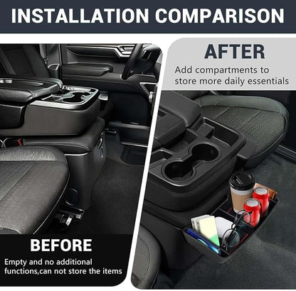 Center Console Hanging Organizer Box for Chevy Silverado/for GMC Sierra 1500 2019-2026 &for Silverado/Sierra 2500HD 3500HD 2020-2026,Jump Seat Accessories Fit Only Split-Bench Folding Seat