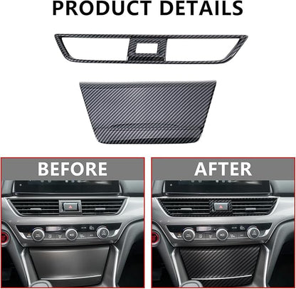 20 Pcs Carbon Fiber Interior Kit, Gear Shift Panel Cover AC Air Vent Cover Side Door Panel Strip Cover Steering Wheel Cover Compatible with Honda Accord 10th Gen 2018-2022