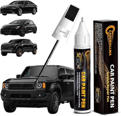 Car Touch Up Paint(202 Black) for Toyota, Color Accurate Car Scratch Repair Remover Pen,Automotive Paint Quick & Easy to fix vehicle Chips and Nicks Scuff