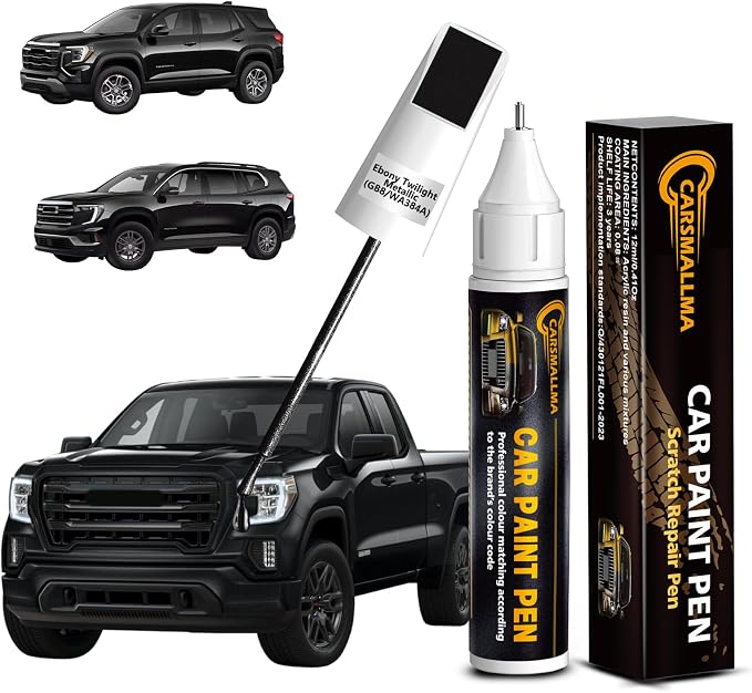 Ebony Twilight Metallic(GB8/WA384A) Car Touch Up Paint for GMC, Color Accurate Car Paint Scratch Repair Pen Kit Quick & Easy Fix Vehicle Chips and Automotive Nicks Scuff