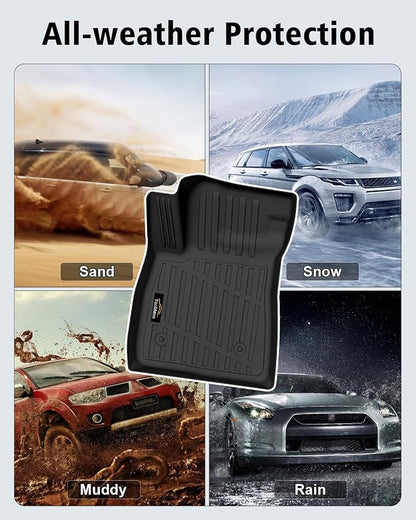 Floor Mats for Chevy Trailblazer AWD 2021-2025 2026 Trunk Mat with Backrest Mat All Weather TPE Full Set Liners & Door Sill Guards for Chevrolet Trailblazer Accessories, Black (Upper Cargo Floor Mat)