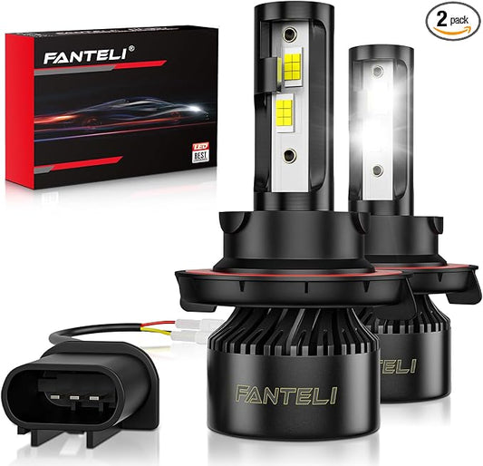𝖧𝟣𝟥/𝟫𝟢𝟢𝟪 Bulbs, 6500K Cool White 40000LM 900% Brightness, Backup 1:1 Size Plug and Play IP68 Waterproof Interior Off-Road Lights, Pack of 2