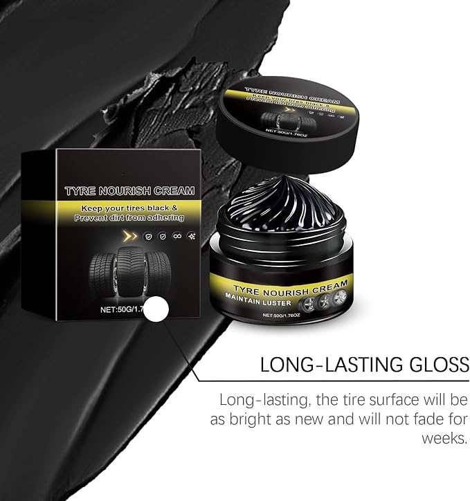 Car Detailing Cream High Efficiency Auto Care Cream Revitalizes Faux Leather & Tires for Long Lasting Shines Faux Leather Restorer