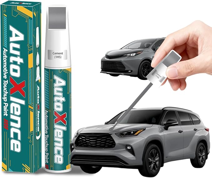 1H5 Cement Touch Up Paint Compatible with Toyota Car Paint Pen Scratch Repair Automotive Scratch Remover Fix Exact Color Match