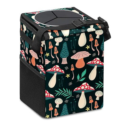 Car Trash Can – Multi-Purpose, Lightweight and Portable with Durable Water-Resistant Coating, No Installation Required, Practical and Ample Capacity, Variety of Colors.Mushroom