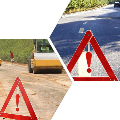 4pcs Warning Triangle Auto Safety Sign Car Kit Tripod Road Safety Kit and Firm