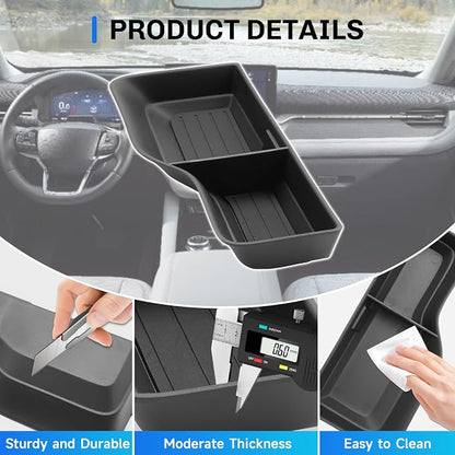 SXCY for 2025 2026 Ford Explorer Center Console Organizer Tray for 2025 2026 Ford Explorer Accessories Front Center Console Tray 2025 2026 Explorer Armrest Front Console Organizer Tray