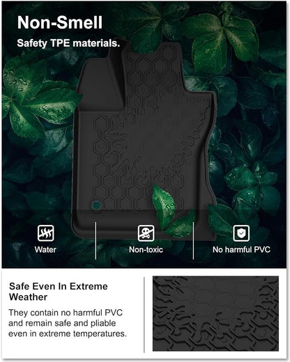 KIWI MASTER Floor Mats & Cargo Mat for 2015-2023 Jeep Renegade, OEM Replacement 82214194 82214195, All Weather Car Mats, Custom Fit TPE Floor Liners, Front & Rear & Tray Trunk Mat Set, Black