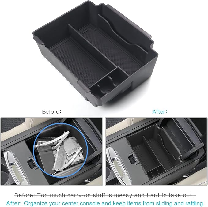 CDEFG Center Console Organizer Tray for 2019-2023 2024 Acura RDX Armrest Tray Storage Box Secondary Insert Coin Container 2024 Acura RDX Interior Accessories