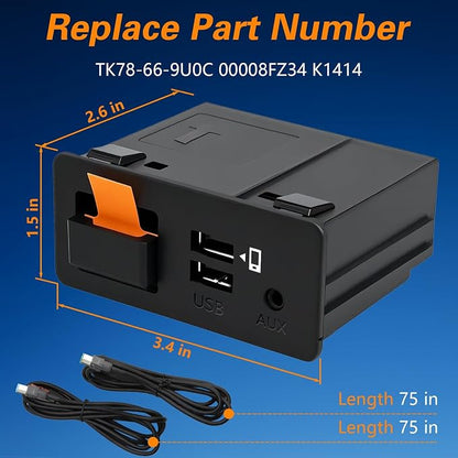 FUSCH Wired Carplay and Android Auto Retrofit Kit Media Hub Fits to MZD Connect System Compatible with Mazda 2/3/6/CX3/CX5/CX9/MX5 2014-2020 Replace#TK78-66-9U0C 00008FZ34 K1414（NEW P2 Version）