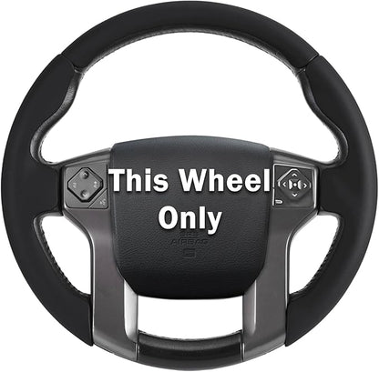 Fit for Tacoma(2012-2023) Steering Wheel Cover, Steering Wheel Cover for Toyota 4Runner(2010-2024) Tundra(2014-2021) Sequoia(2014-2022) Accessories (Black)