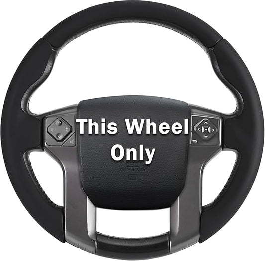 Fit for Tacoma(2012-2023) Steering Wheel Cover, Steering Wheel Cover for Toyota 4Runner(2010-2024) Tundra(2014-2021) Sequoia(2014-2022) Accessories (Black)