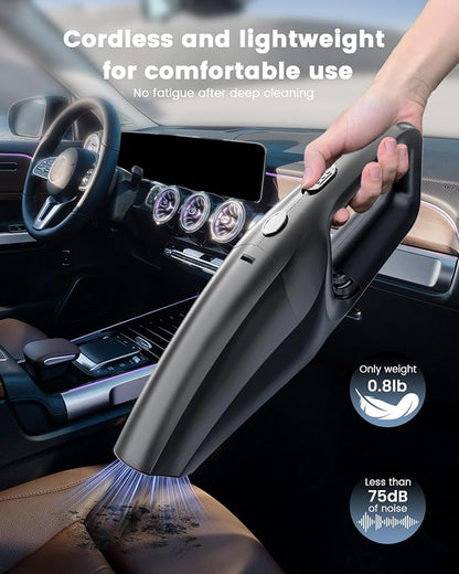 Handheld Vacuum Cordless, Car Vacuums Powerful with Rechargeable Battery, Portable Hand Held Vacuum Cordless with Washable HEPA Filter, Mini Vacuums Kit for Men and Women