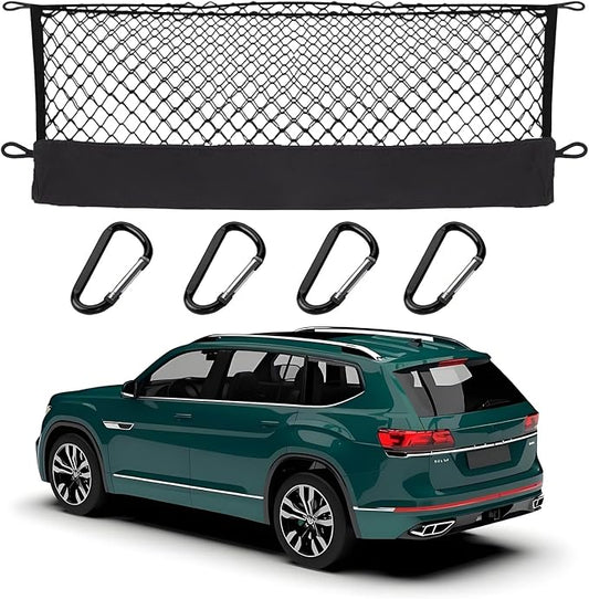 Envelope Style Cargo Net Compatible with Volkswagen Atlas New 2026 2025 2024 2023 2022 2021 2020 2019 2018 2017 Trunk Car Rear Tailgate Touring Netting