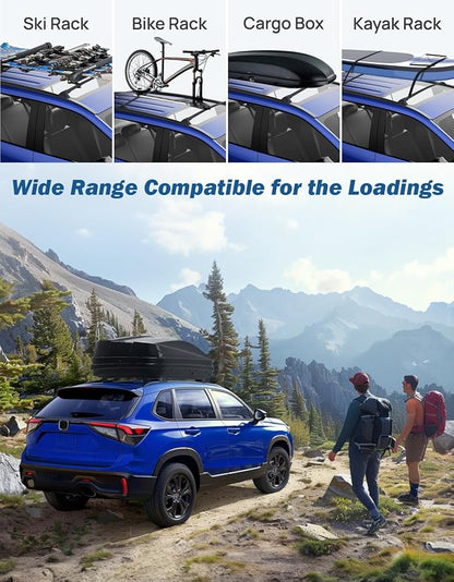 JOYTUTUS Roof Rack Cross Bars Compatible with Honda CR-V and CRV Hybrid 2023 2024 2025 with Raised Rails, Heavy Duty Car Aluminum Crossbars for Roof Racks Suitcases Kayaks Canoes Bikes Skis
