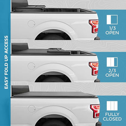 Flag Tonneau Cover Soft Tri-Fold Truck Tonneau Cover for Ram 1500 (Classic Body ONLY) (2002-2026) / Ram 2500 & 3500 (2003-2020) with 6.4 ft Bed, All-Weather Folding Truck Bed Cover (NO RAMBOX)