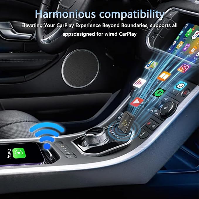 Wireless Carplay & Android Auto 2025 Will Wired CarPlay Upgrade Adapter 2-in-1 CarPlay Dongle Plug & Play Wireless CarPlay Adapter with USB/USB-C Port for Apple iOS 10, Android 11 Versions