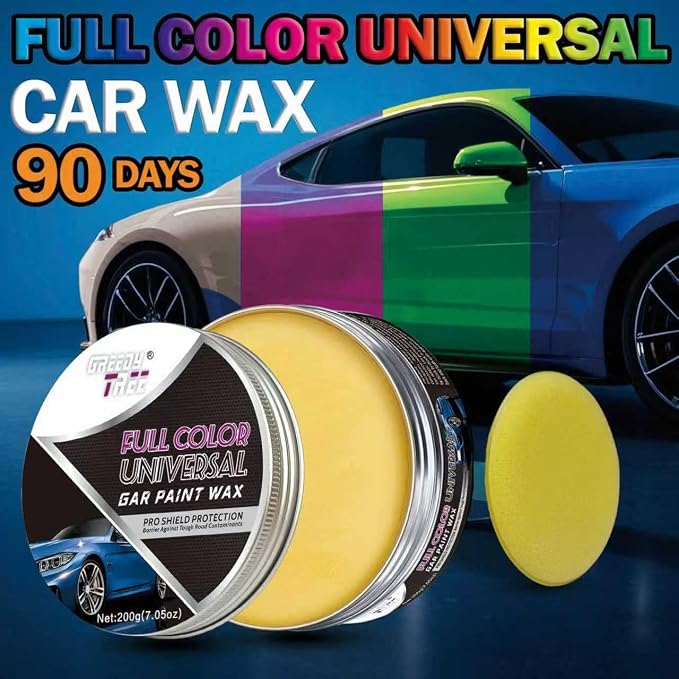 Car Wax High Gloss Shine, Long Lasting Paint Protection, Superior Hydrophobic Water Repelling Properties, Natural Wax for Minor Scratch Repair and UV Protection, Safe for All Vehicle Colors