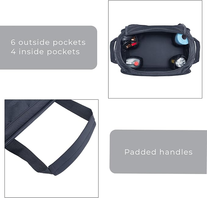 Smart Design Pop Up Chevy Trunk Organizer with Easy Carry Handles, Side Pockets, and Zipper Top - Collapsible Design - Holds 50 lbs. - Durable Fabric - 23 Inch - Home Organization - Chevrolet