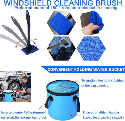 Car Wash Detailing Kit, Car Washing Kit with Foam Gun, Car Wash Brush | Car Wash Kit High-Pressure Foam Spray, Car Cleaning Bucket,Towels Tire Brush Car Washing Kit Is Complete Car Care Tools