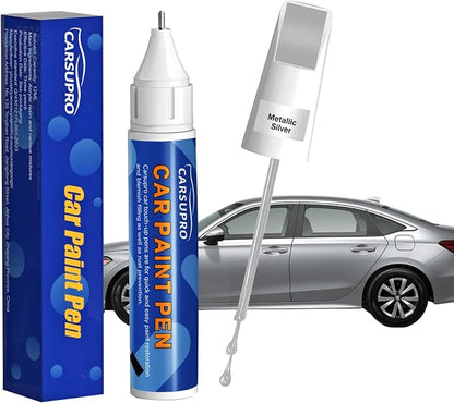 Silve Touch Up Paint for Cars,Car Paint Touch Up Pen for Deep Scratches,Car Scratch Repair Pen Auto Scratch Remover for Easy to Use and Fix(Metallic Silver)