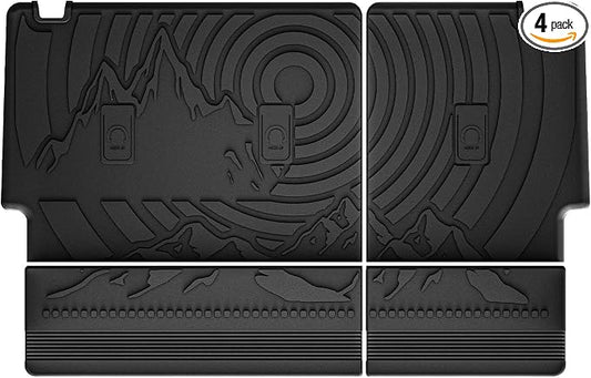 3W Ford Bronco Back Seat Cover Custom Fit for 2021-2025 2026 Bronco 4 Door All Weather Fit for Floor Liner Backrest Mats Full Set Ford Bronco Accessories